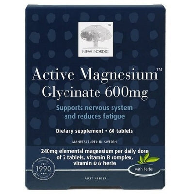 New Nordic Active Magnesium Glycinate 60tabs - The O.G Me