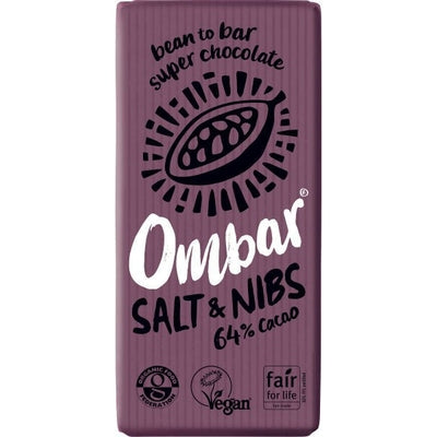 Ombar Salt & Nibs Chocolate Bar 70g  - The O.G Me