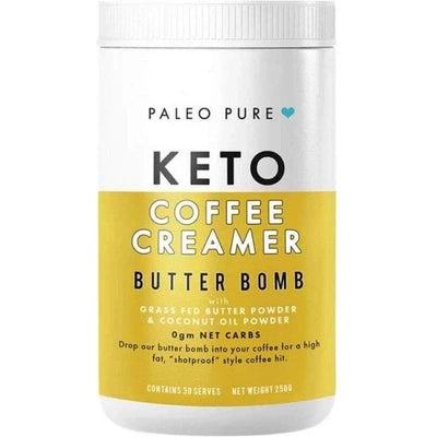 Paleo Pure Keto Coffee Creamer Butter Bomb with Grass Fed Butter & Coconut oil powder 250g - The O.G Me