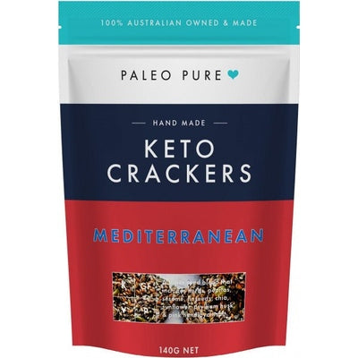 Paleo Pure Keto Crackers Mediterranean 140g - The O.G Me