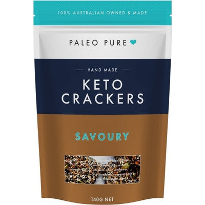 Paleo Pure Keto Crackers Savoury 140g - The O.G Me