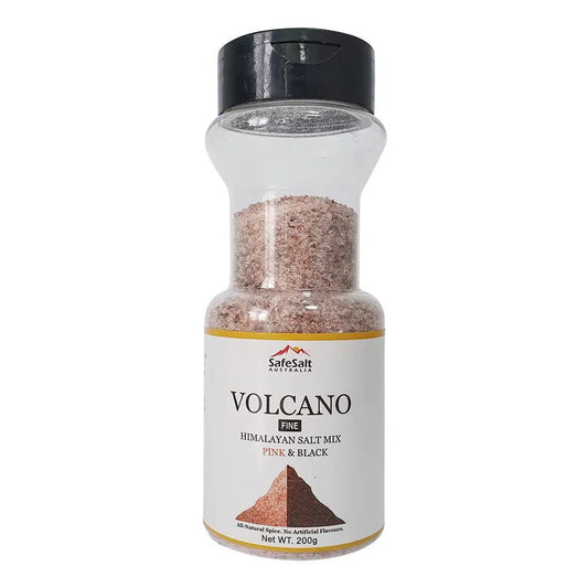 Safe Salt Australia Himalayan Volcano Salt Mix Pink & Black Shaker 200g - The O.G Me