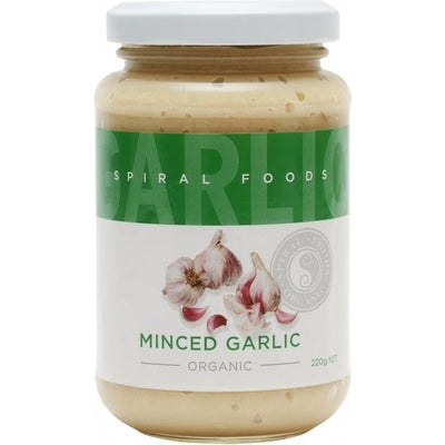 Spiral Organic Minced Garlic G/F Glass 220g - The O.G Me