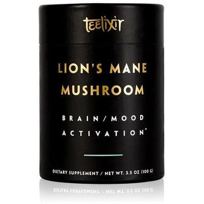 Teelixir Organic Lions Mane Mushroom Powder Brain/Mood Activation G/F 100g - The O.G Me