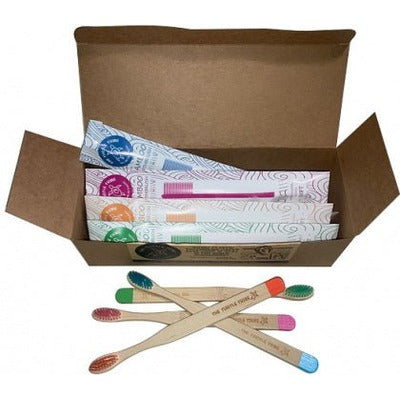 The Turtle Tribe Bulk Budget Bamboo Toothbrushes 12Pack - The O.G Me