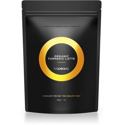 Tropeaka Organic TURMERIC LATTE Powder G/F 200g Pouch - The O.G Me