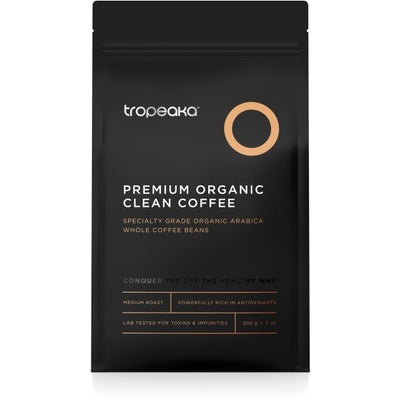 Tropeaka Premium Organic Clean Coffee Whole Bean 200g - The O.G Me