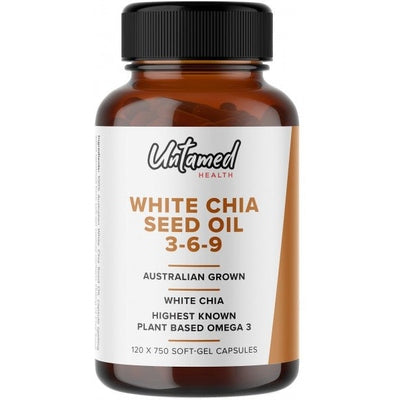 Untamed Health White Chia Seed Oil 3-6-9 120 Softgel caps - The O.G Me