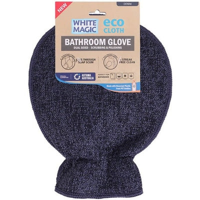 White Magic Eco Cloth Bathroom Glove Denim - The O.G Me