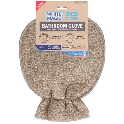 White Magic Eco Cloth Bathroom Glove Pebble - The O.G Me