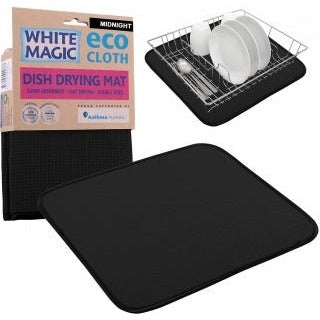 White Magic Eco Cloth Dish Drying Mat Midnight - The O.G Me