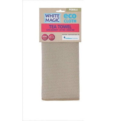 White Magic Eco Cloth Tea Towel Pebble Single - The O.G Me