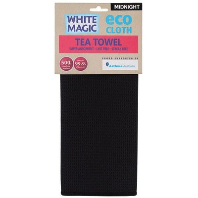 White Magic Eco Cloth Tea Towel Single Midnight - The O.G Me