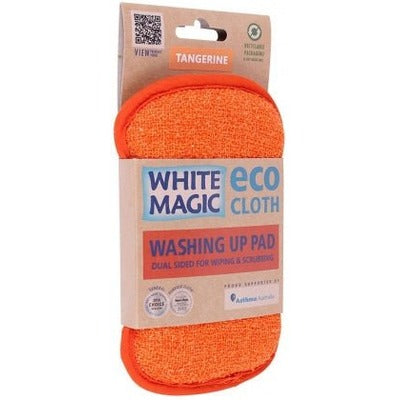 White Magic Eco Cloth Washing Up Pad Tangerine - The O.G Me