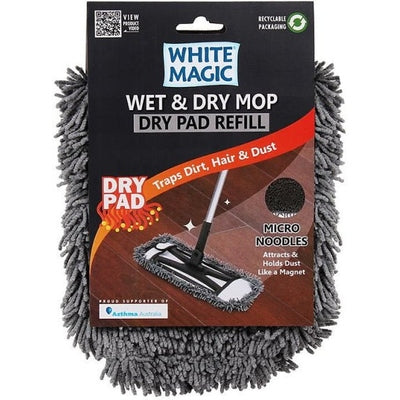 White Magic Eco Cloth Wet & Dry Mop Dry Pad Refill - The O.G Me