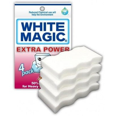 White Magic Eco Eraser Extra Power Sponge 4Pk - The O.G Me