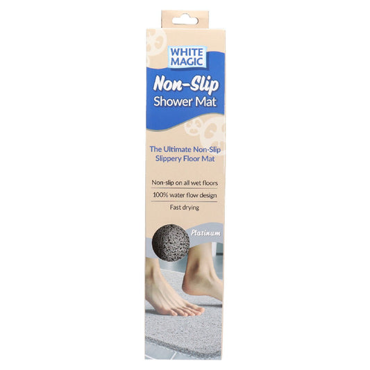 White Magic Non-Slip Shower Mat Platinum - The O.G Me